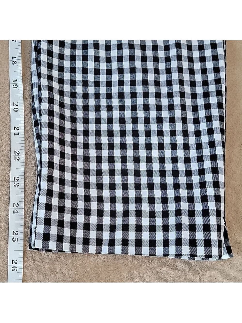 Ann Taylor Factory Black/White Vichy Gingham Checked Ankle Pants Size 8 EUC - Picture 11 of 13